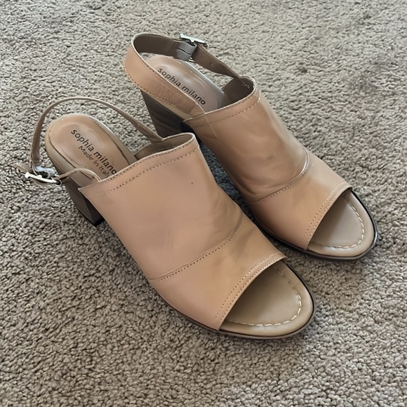 Tan Block Heels - Picture 2 of 7
